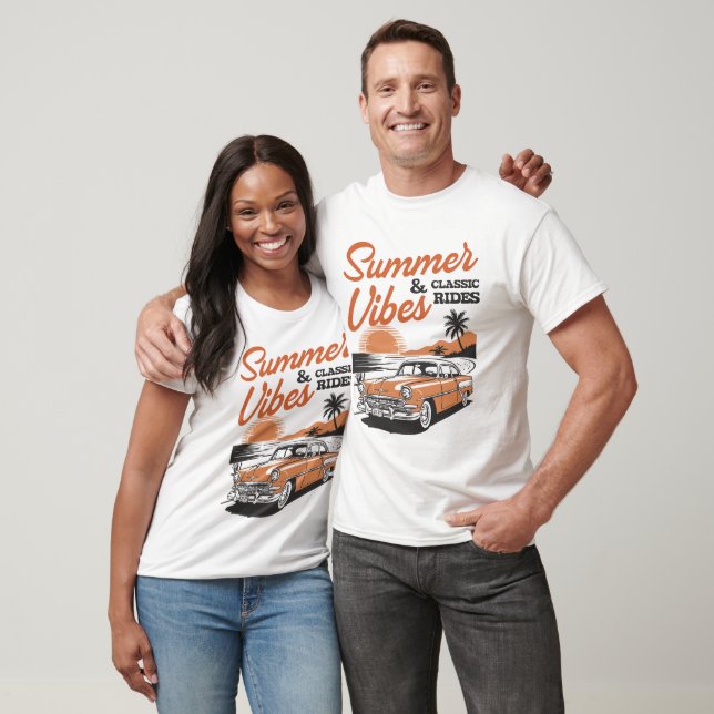 Camiseta Summer Vibes Classic Rides Beach (Unissex)