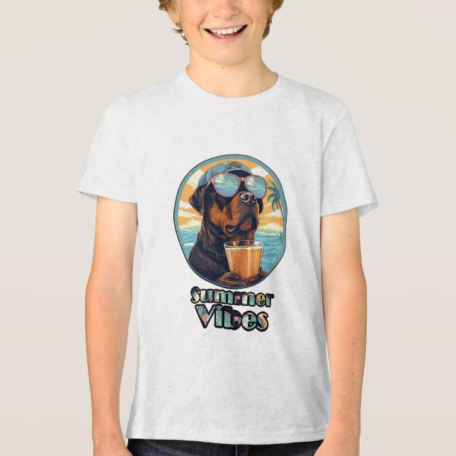 Camiseta Summer Vibes Dog – Cool Beach Mood Tee (Edit) (Frente)