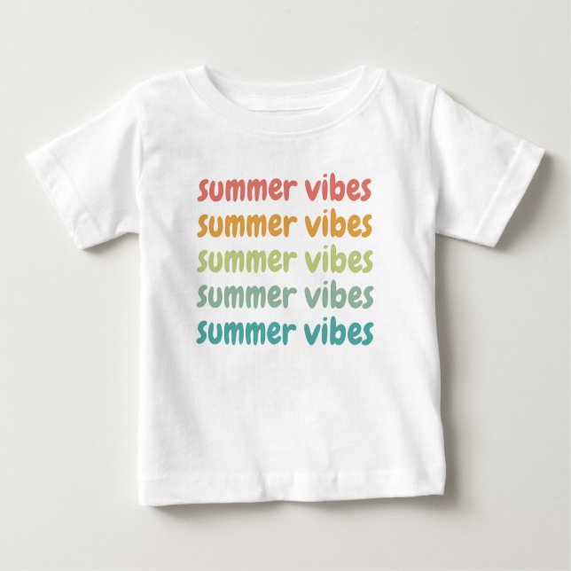 Camiseta Summer Vibes Férias de Praia Retro Verão (Frente)