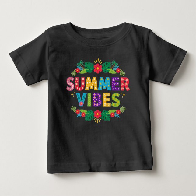 Camiseta Summer Vibes Floral Design- 54504 Hoodie (Frente)