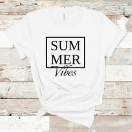Camiseta Summer Vibes Legal dizendo com texto preto branco