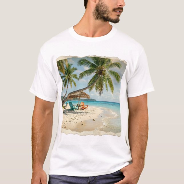 Camiseta Summer Vibes Palm Beach (Frente)