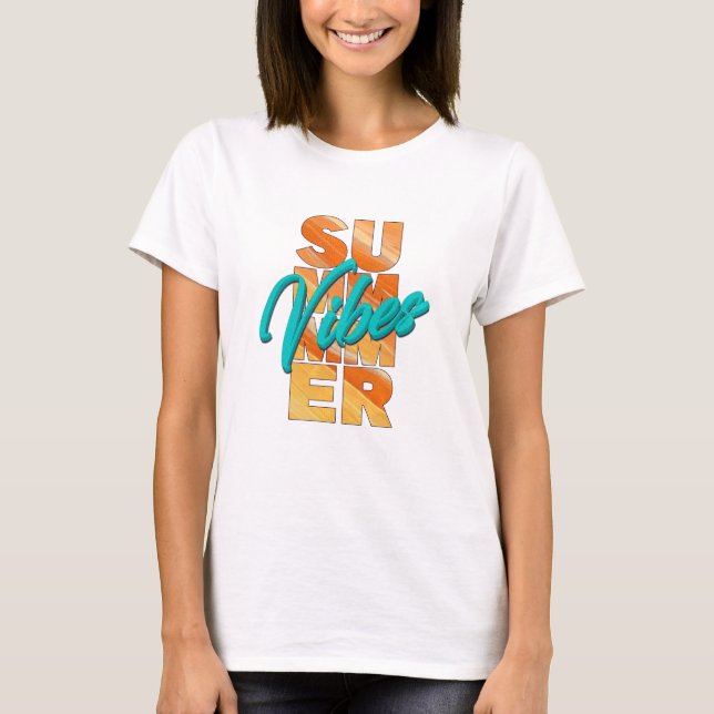 Camiseta Summer Vibes Retro Summer (Frente)