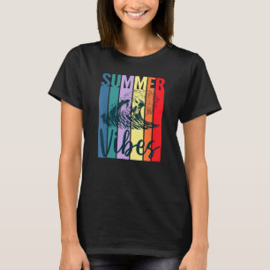 Camiseta Summer Vibes Retro Vintage Sunset Ocean Wave Beach