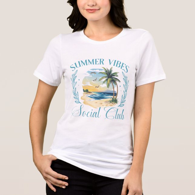 Camiseta Summer Vibes Social Club | Fun Summer  (Frente)