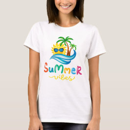 Camiseta Summer Vibes Sol e Palmeiras