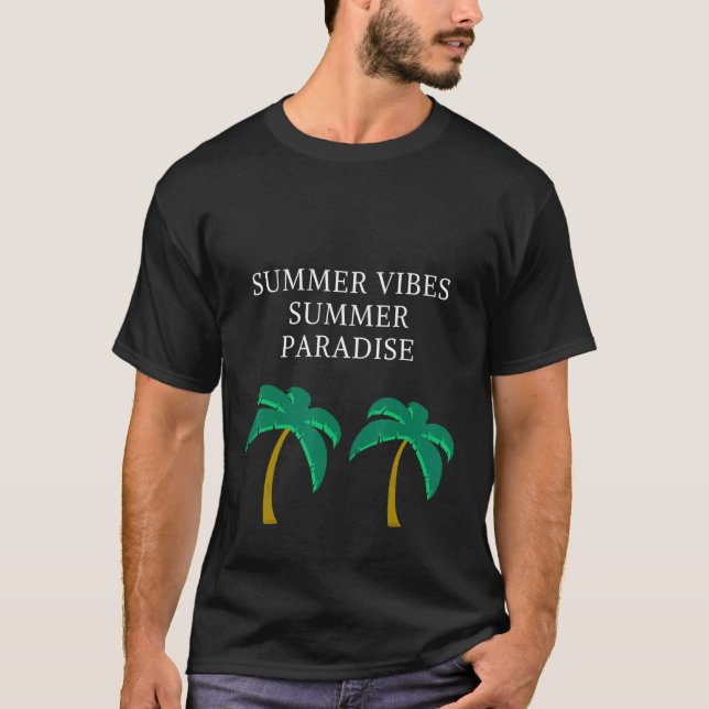 Camiseta Summer Vibes Summer Paradise (Frente)