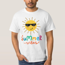 Camiseta Summer Vibes Sun White