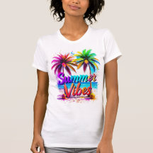 Summer Vibes Tropical Rainbow Palm Design