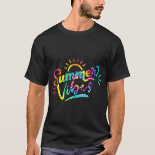 Camiseta Summer Vibes Tye Dye Summer Beach Viagem Family Va