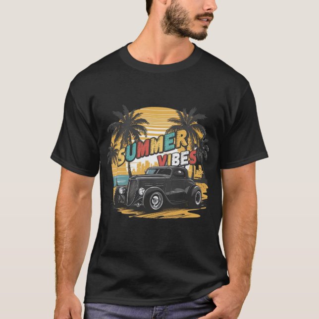 Camiseta Summer Vibes | Veículo Retro (Frente)