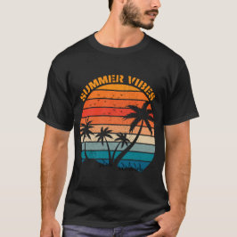 Camiseta Summer Vines Retro Sunset Beach
