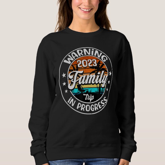 Camiseta Summer Warning Family Trip In Progress 2023 Family (Frente)