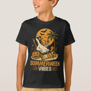Camiseta Summerbetween Goose Spooky Halloween Pumpkin Beach