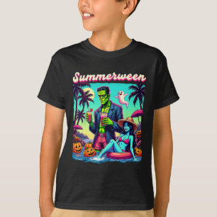 Camiseta Summerbetween Summer Halloween Zombie Frankenstein