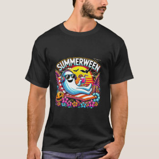 Camiseta SummerEntre Cute Spooky Summer Ghost Halloween Lov