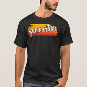 Camiseta Summertime - Estilo de Grunação Sazonal Retroativo