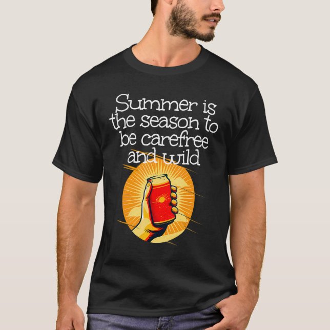 Camiseta Summertime is the season to be carefree and wild (Frente)