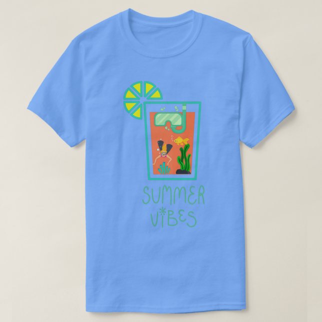Camiseta Summertime, sumo de laranja (Frente do Design)