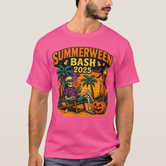 Camiseta SummerWeen Bash 2025 Skeleton Beach Party Hallowee
