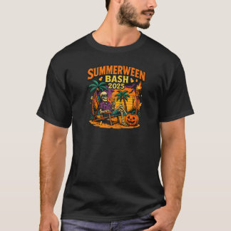 Camiseta SummerWeen Bash 2025 Skeleton Beach Party Hallowee