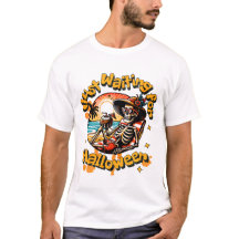 Summerween Beach Skeleton  in Tropical Halloween