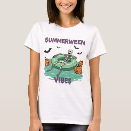 Camiseta Summerween Skeleton Vibes – Spooky Beach Halloween