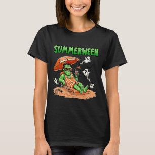 Camiseta Summerwin Halloween Hello Summer Frankenstein Boo