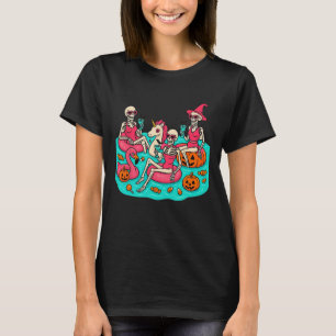 Camiseta Summerwin Skeleton Flamingo Apenas Esperando Pelo