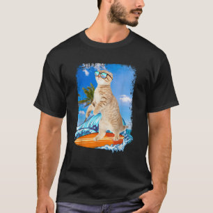 Camiseta Sumo de surfe de gato do Havaí, bonito e sobrevoad