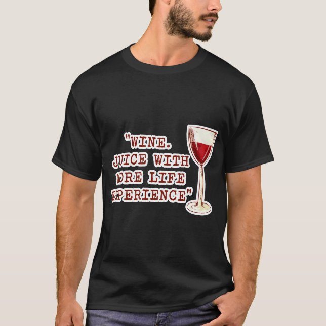 Camiseta Sumo De Vinho Com Mais Experiência De Vida (Frente)