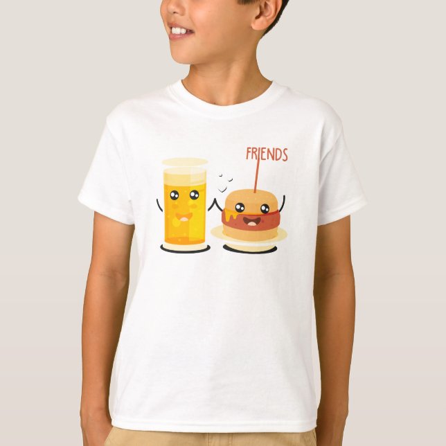 Camiseta Sumo Laranja e Hamburger Melhor Amigo (Frente)