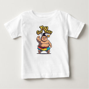 Camiseta Sumo, lutador, com o sinal motivacional: "Você tem