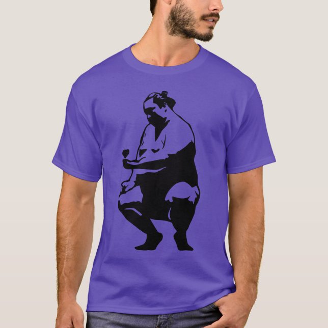 Camiseta Sumô Sentado Apaixonado vintage (Frente)