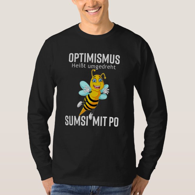 Camiseta Sumsi Com Bo Otimista Abelhas De Mel Divertidas (Frente)