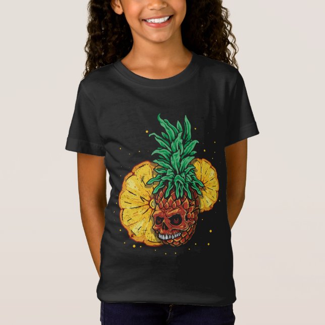 Camiseta Sun Beach 2022 Skeleton Pineapple Fruta Tropical S (Frente)