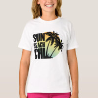 Sun, Beach e Chill Palm Tree Graphic