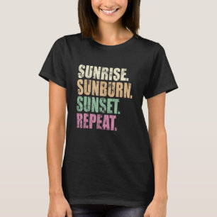 Camiseta Sun Burn Sunset Repetir Vintage Vacage Su