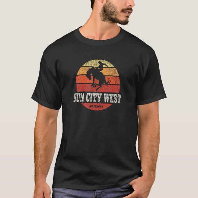 Camiseta Sun City West AZ Vintage País Oeste (Frente)