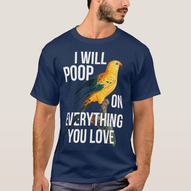 Camiseta Sun Conure Exotic Bird Owner Engraçado Parrot Pun (Frente)