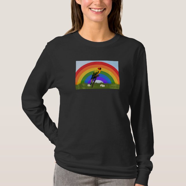 Camiseta Sun Conure Rainbow Bird Birdwatcher Biol (Frente)