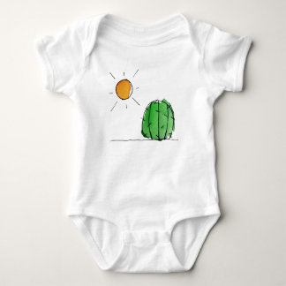 Camiseta Sun e Bodysuit do jérsei do bebê da aguarela do