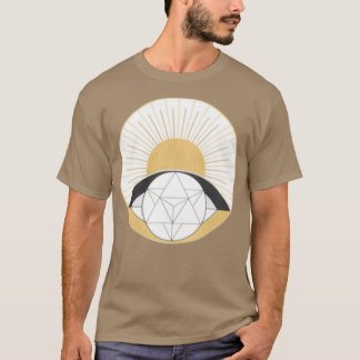 Camiseta Sun e Merkabah pequeno padrão