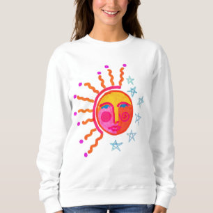 Camiseta Sun e Stars Abstrato Art para Vestir