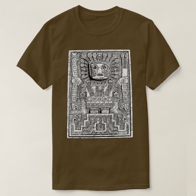 Camiseta Sun gate Sun Deus Viracocha Pre Columbian (Frente do Design)