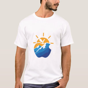 Camiseta Sun Mountain Wave Circle Amante da Nature
