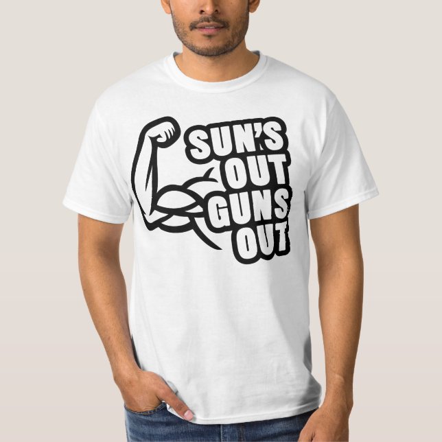 Camiseta Sun para fora atira para fora (Frente)