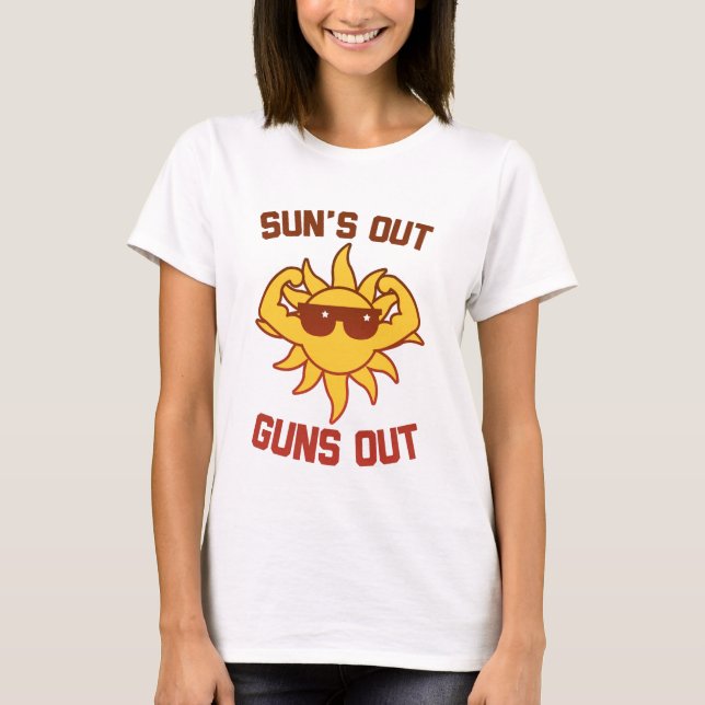 Camiseta Sun para fora atira para fora (Frente)