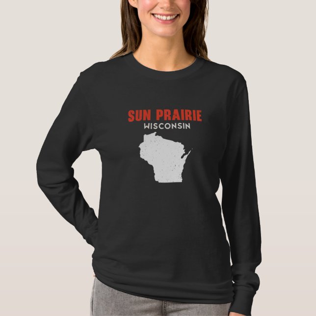 Camiseta Sun Prairie USA State America Travel Montanan Hele (Frente)