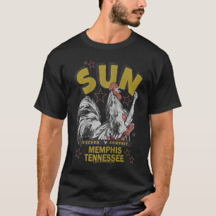 Camiseta Sun Records Rockabilly Galo Raglan